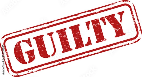 Obraz Guilty grunge rubber stamp