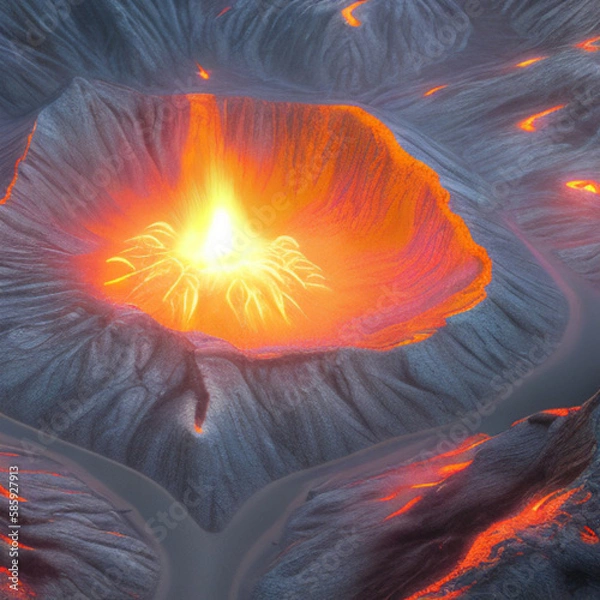 Obraz magma in a volcano - 1