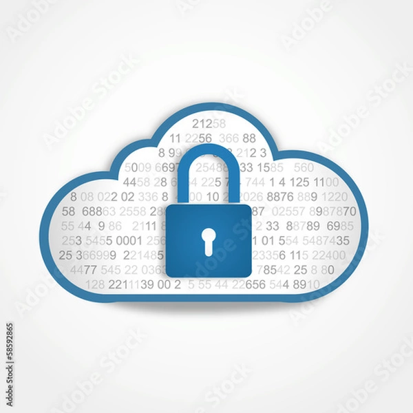 Fototapeta Clouding security