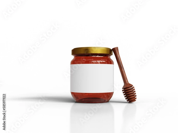 Obraz 3D rendered honey jar 