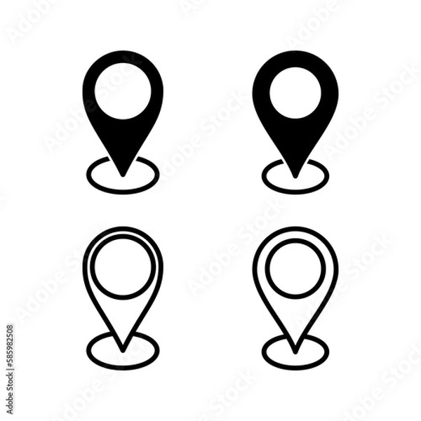 Fototapeta Address icon vector illustration. home location sign and symbol. pinpoint