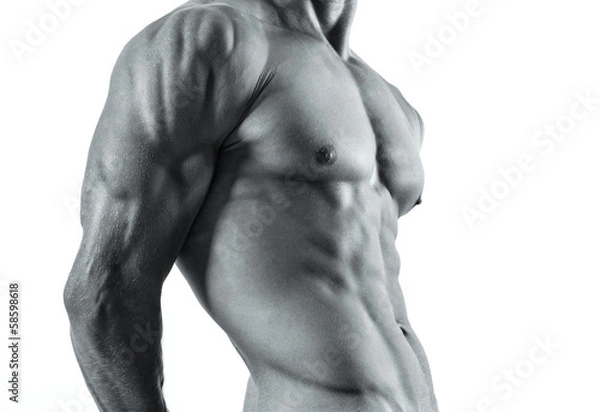 Obraz Handsome shirtless young man