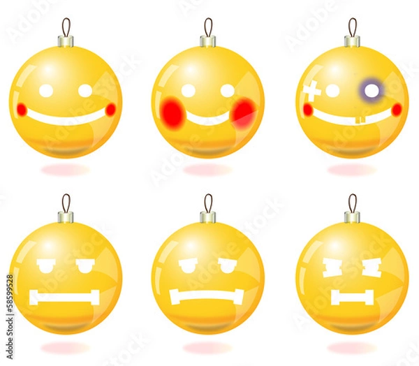 Obraz Елочная игрушка смайлик