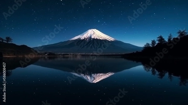 Fototapeta 富士山　イメージイラスト　generative AI