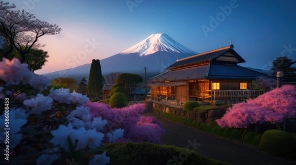Fototapeta 富士山　イメージイラスト　generative AI