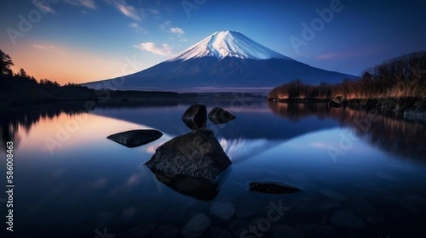 Fototapeta 富士山　イメージイラスト　generative AI