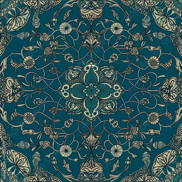 Fototapeta seamless pattern with flowers