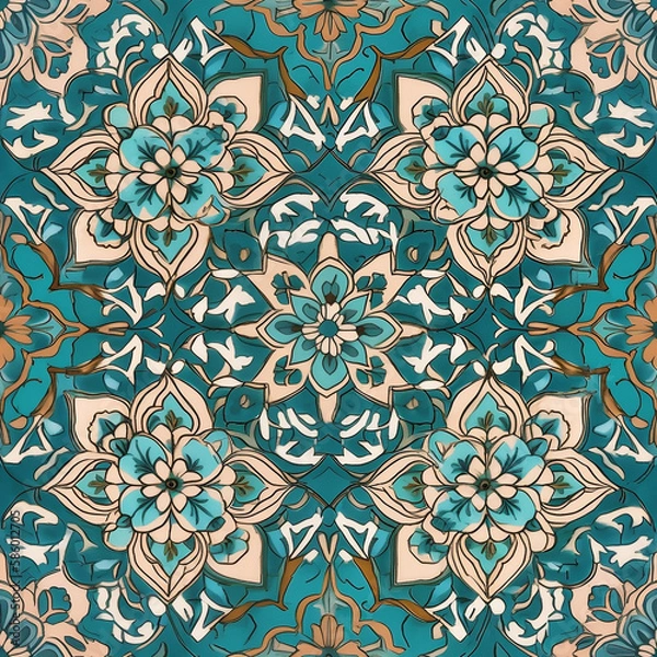 Fototapeta seamless pattern with flowers