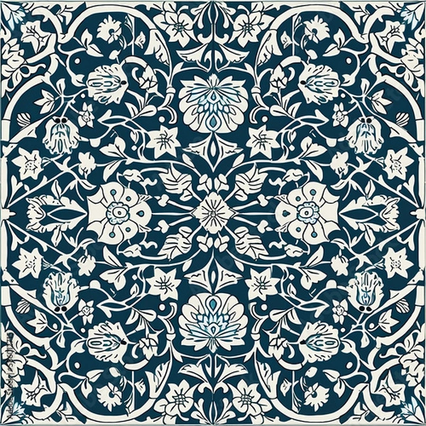 Fototapeta seamless pattern with flowers