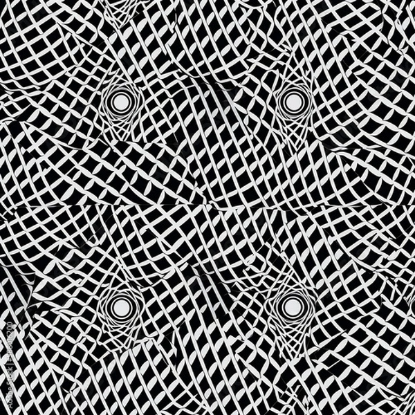 Fototapeta Mesmerizing Optical Illusion Design Pattern with Circles