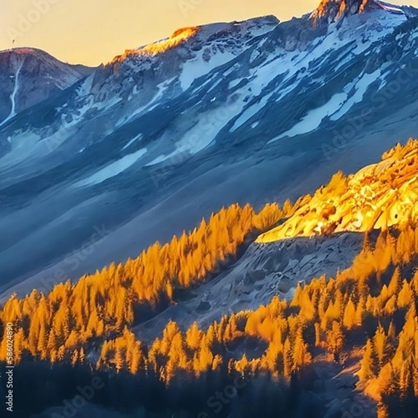 Obraz sunset in the mountains