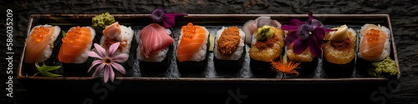 Fototapeta Discover our premium culinary photos to enhance your gourmet website or project. Elegant dishes, refined presentations and delicate textures to inspire your clients and showcase your expertise.