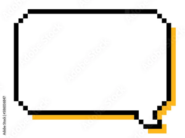 Fototapeta ドット絵のシンプルな吹き出し