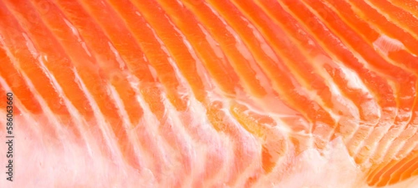 Obraz Salmon red fish fillet as a background.