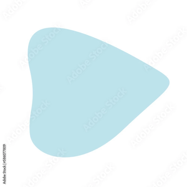 Fototapeta Aesthetic blue blob shape