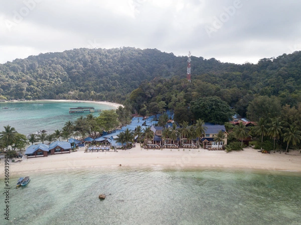 Fototapeta an arial shoot of Perhentian island located in Terengganu Malaysia