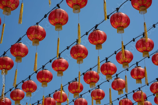 Obraz chinese lanterns in the sky