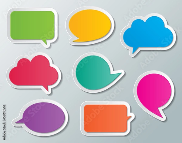 Obraz paper speech bubbles