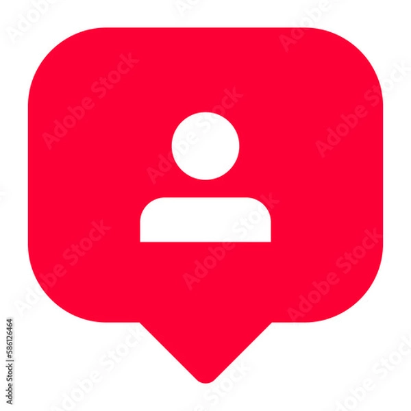 Fototapeta Follower notification icon transparent png
