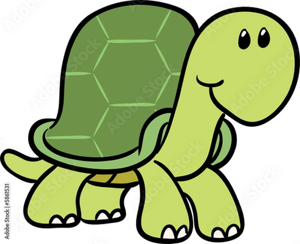 Obraz cute turtle vector illustration
