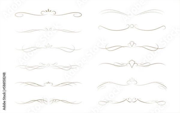Fototapeta 飾り罫のセット