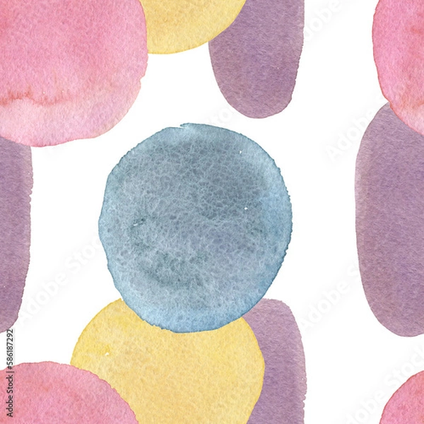 Obraz A pattern of simple multicolored watercolor spots
