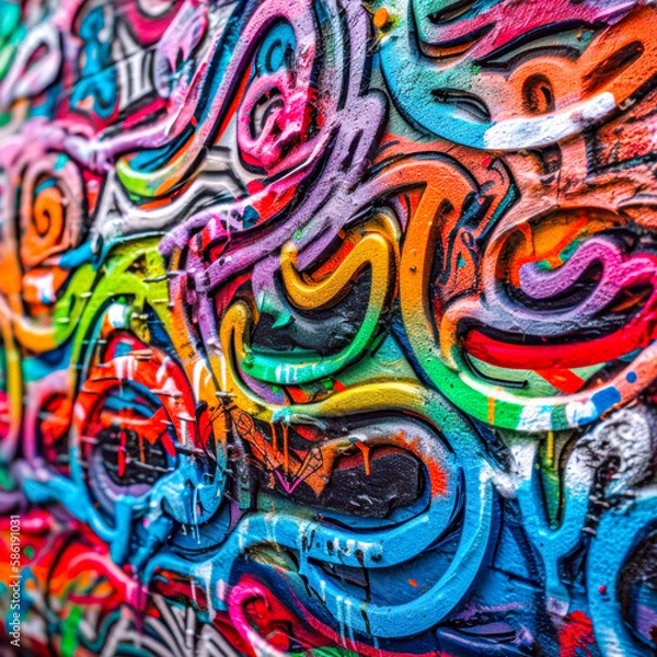 Fototapeta graffiti on wall