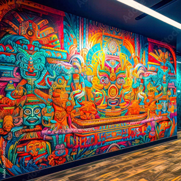 Fototapeta chinese temple wall