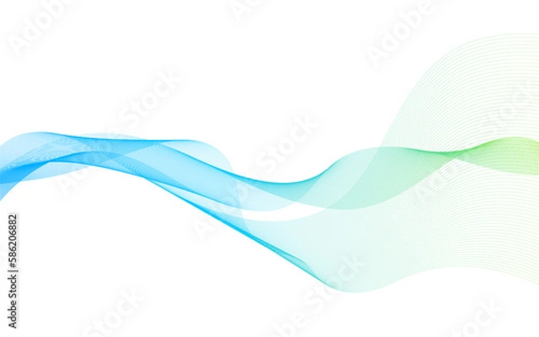 Fototapeta グラデーションの波形イメージ