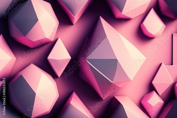 Obraz A 3D render of a colorful abstract pattern
