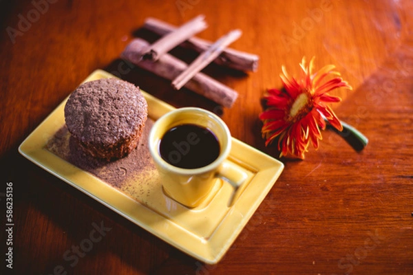 Obraz chocolate cake and coffee