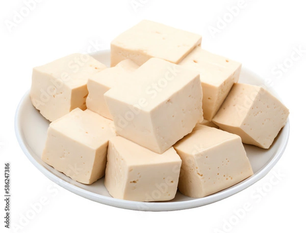 Fototapeta tofu isolated on a transparent background