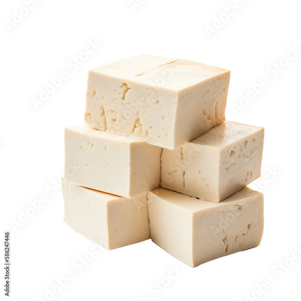 Fototapeta tofu isolated on a transparent background