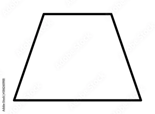 Fototapeta Geometric shapes, trapezoid icon. Simple line, outline 3d figures icons for ui and ux, website or mobile application