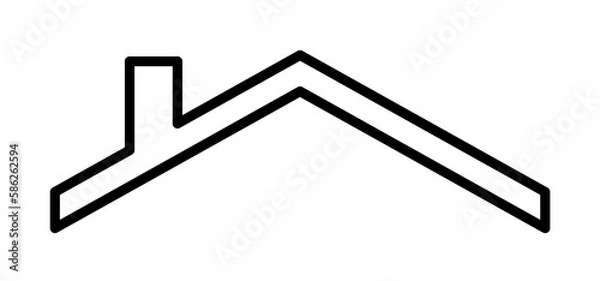 Fototapeta roofing contractor sign icon. Element of navigation sign icon. Thin line icon for website design and development, app development. Premium icon