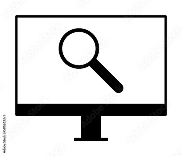 Fototapeta computer search icon. Element of web icon for mobile concept and web apps. Glyph computer search icon can be used for web and mobile