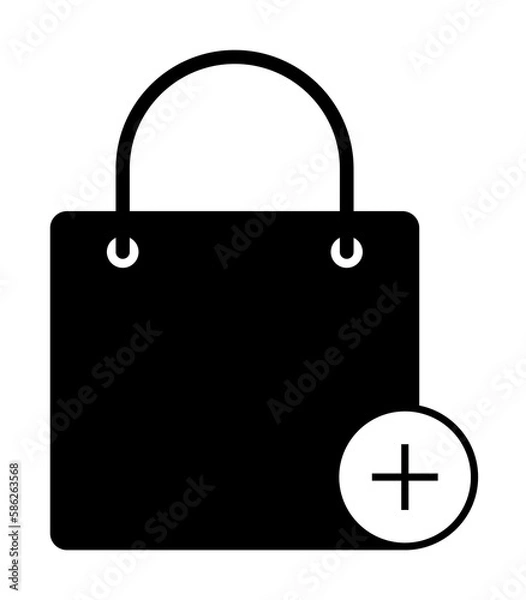 Fototapeta add feminine handbag icon. Element of simple icon. Premium quality graphic design icon. Signs and symbols collection icon for websites, web design, mobile app