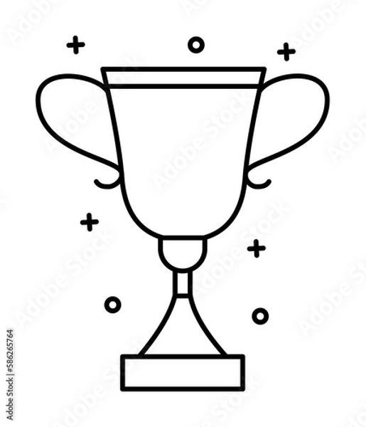 Fototapeta Award, cup, champion icon. Simple line, outline elements of prize icons for ui and ux, website or mobile application