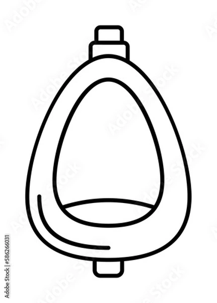 Fototapeta Urinal, toilet icon. Simple line, outline bathroom icons for ui and ux, website or mobile application