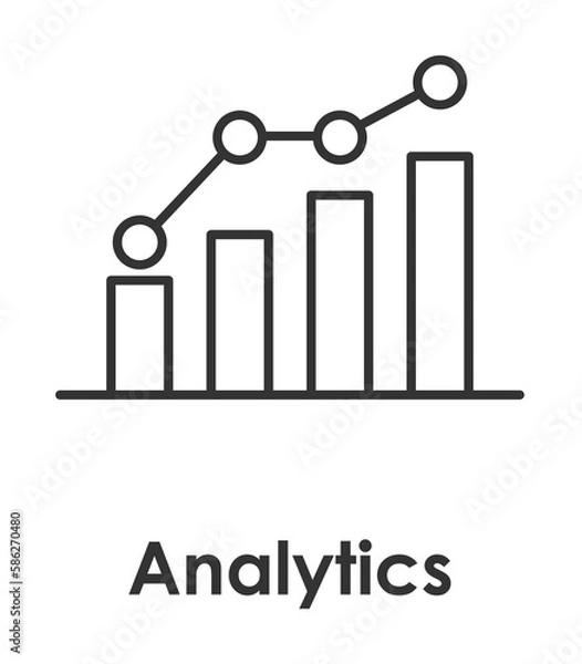 Fototapeta chart, analytics, growth icon