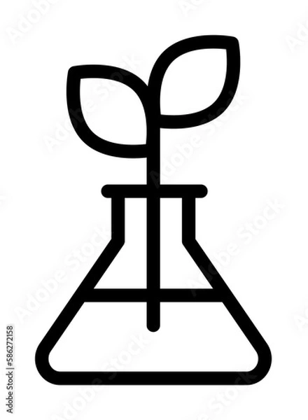 Fototapeta Plant, flask icon. Simple line, outline elements of stinks icons for ui and ux, website or mobile application