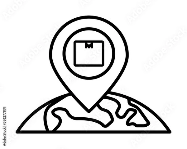 Fototapeta Placeholder icon. Element of global logistics icon for mobile concept and web apps. Thin line Placeholder icon can be used for web and mobile