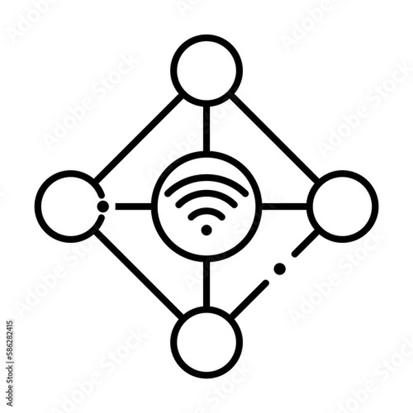 Obraz internet technology icon. Element of internet technology icon for mobile concept and web apps. Thin line internet technology icon can be used for web