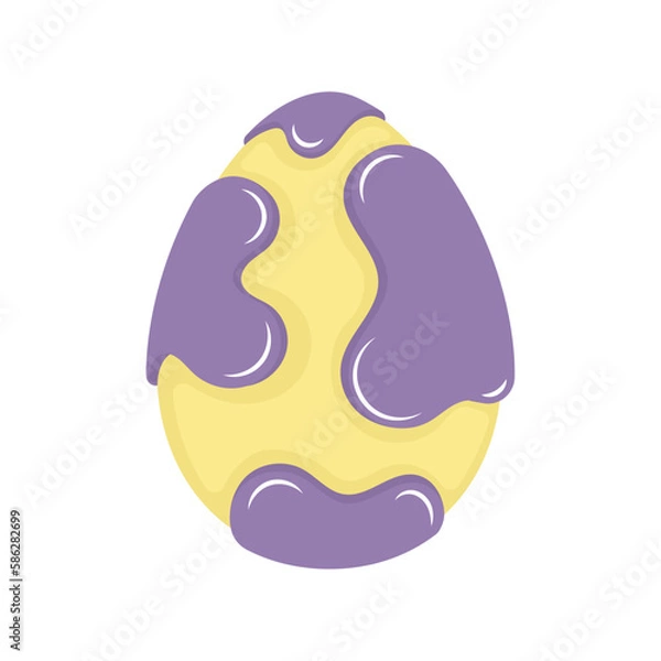 Fototapeta Isolated traditional decorated easter egg Vector illustration