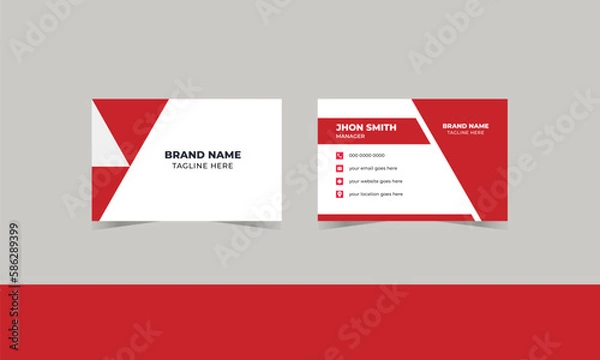 Fototapeta Corporate Modern Business Card Design Template Creative and Clean Business Card Name
Name Card Visiting Card Simple Card Vector Design Unique Business Card Design