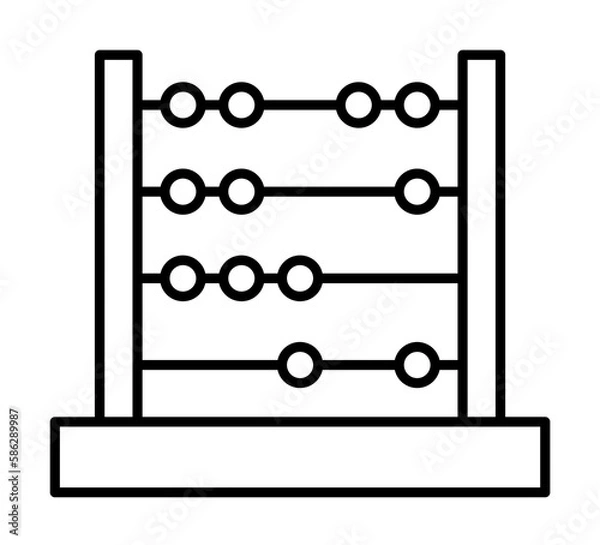 Fototapeta Abacus school counting icon. Element of school