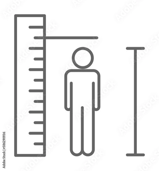 Fototapeta Growth measurement icon. Element of swimming poll thin line icon