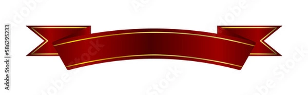 Fototapeta ribbons, red, sash illustration. Element of color bows and ribbons illustration for mobile concept and web apps. Detailed ribbons, red, sash icon can be used for web and mobile