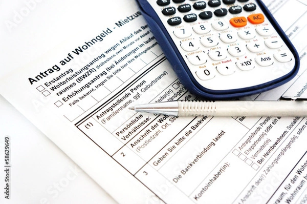 Fototapeta Wohngeldantrag