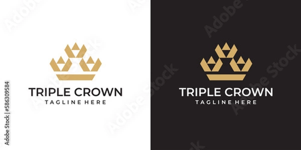 Obraz Triple Crown Logo Geometric Style